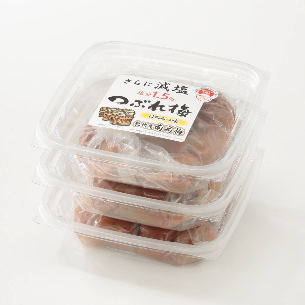 減塩1.5%　紀州南高梅つぶれ梅蜂蜜味270g×12パック箱 紀州南高梅 さらに減塩つぶれ梅 塩分1.5% 270g×3セット | ABCミッケ