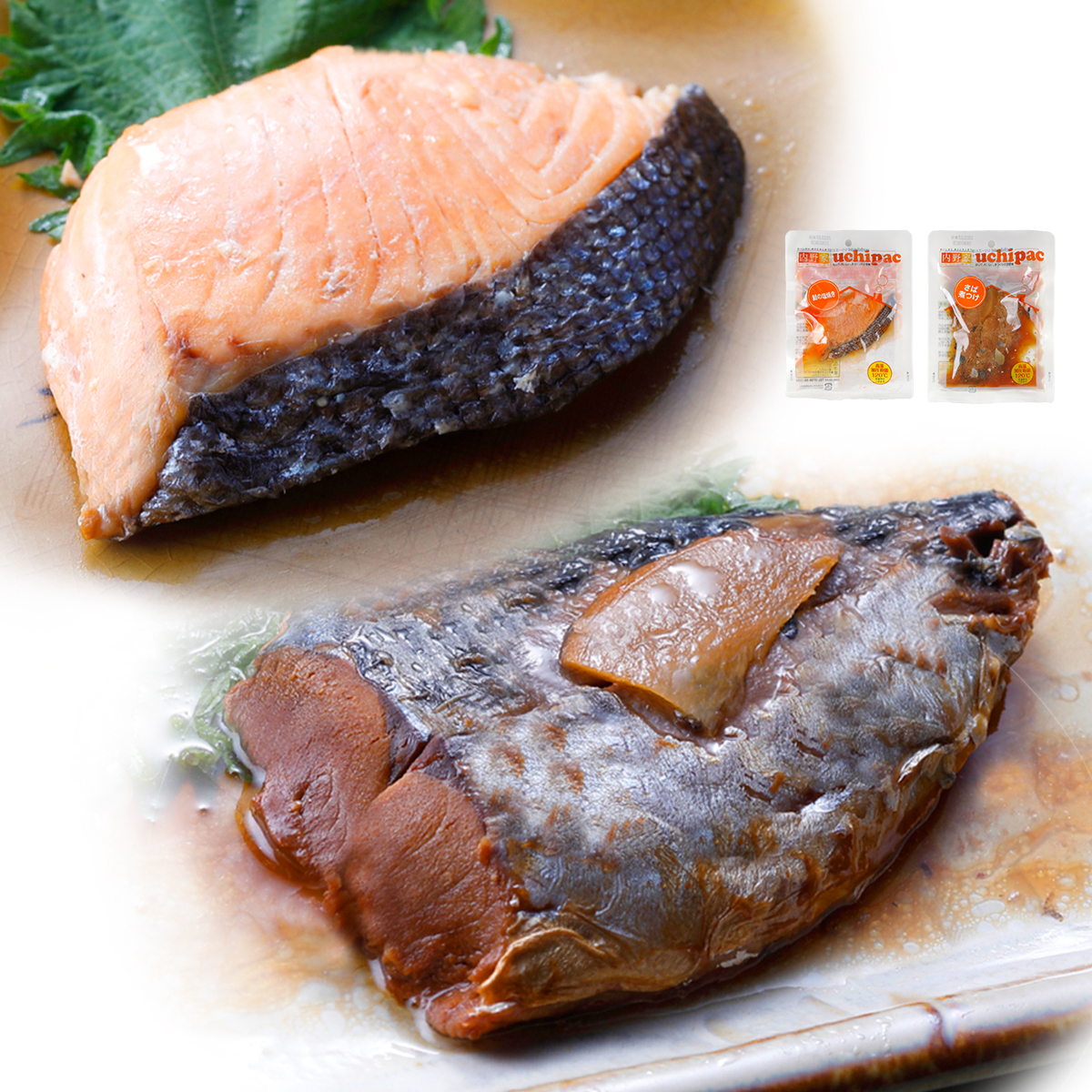 522円 [並行輸入品] ウチノ uchipac 鮭の塩焼き 4パックセット