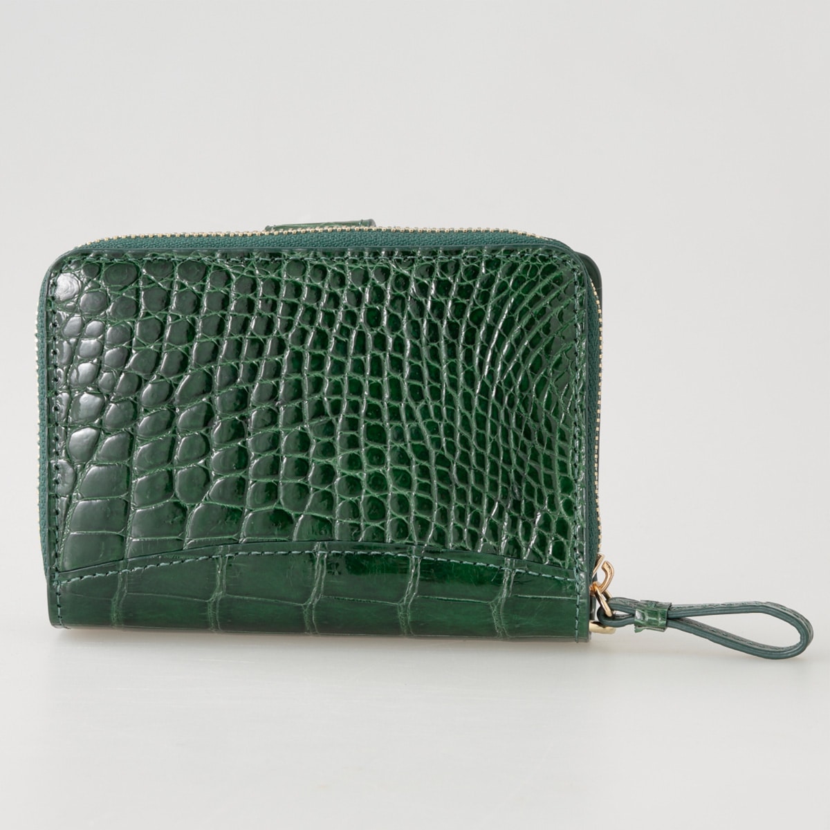 ten⭐︎イタリアZUMA社クロコ コンパクト財布　グリーン 10/14～10/16】イタリアZUMA社シャイニングクロコ財布 | ABC