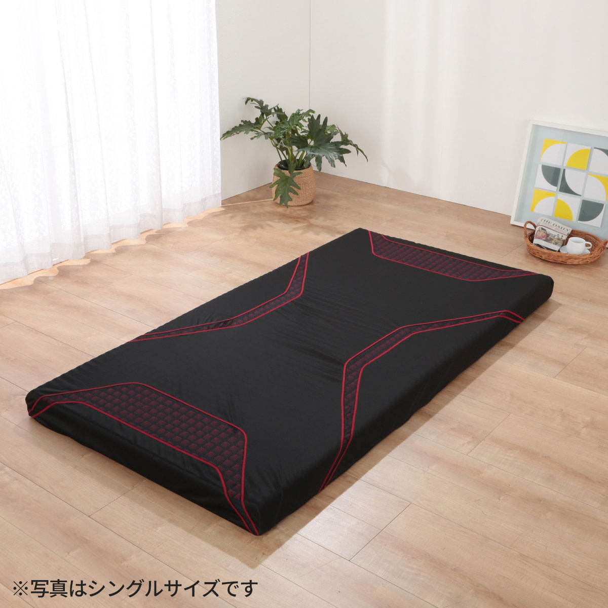【未使用に近い】エアーマットレス SI シングル 黒(かため) 9/29～10/5】【送料無料(メーカー負担)】nishikawa [エアーSI