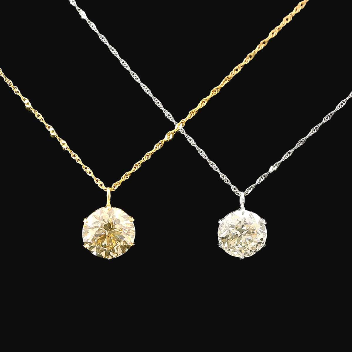 プラチナ　シルバーゲルマニウム　天然ダイヤ　「お盆中限定価格」 松屋銀座外商部 大粒1.3ctダイヤモンドペンダント | ABCミッケ