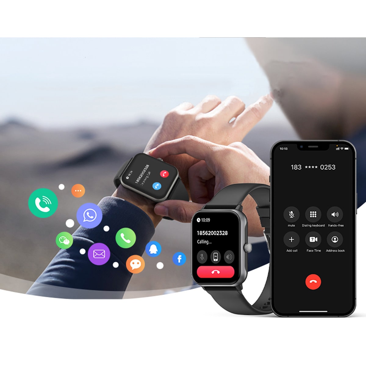 携帯電話　ウォッチ docomo select ドコモ スマートウォッチ01特別セット(PUレザー替え