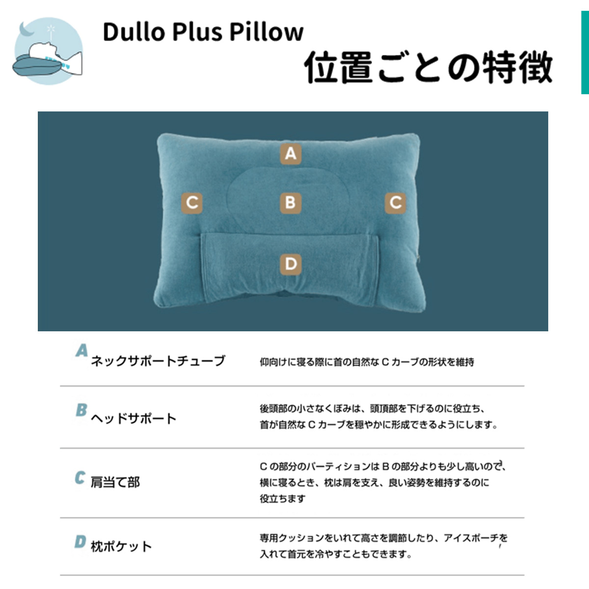 【Dullo Pillow】冷却無重力枕 Dullo PLUS (ひのきパック付)