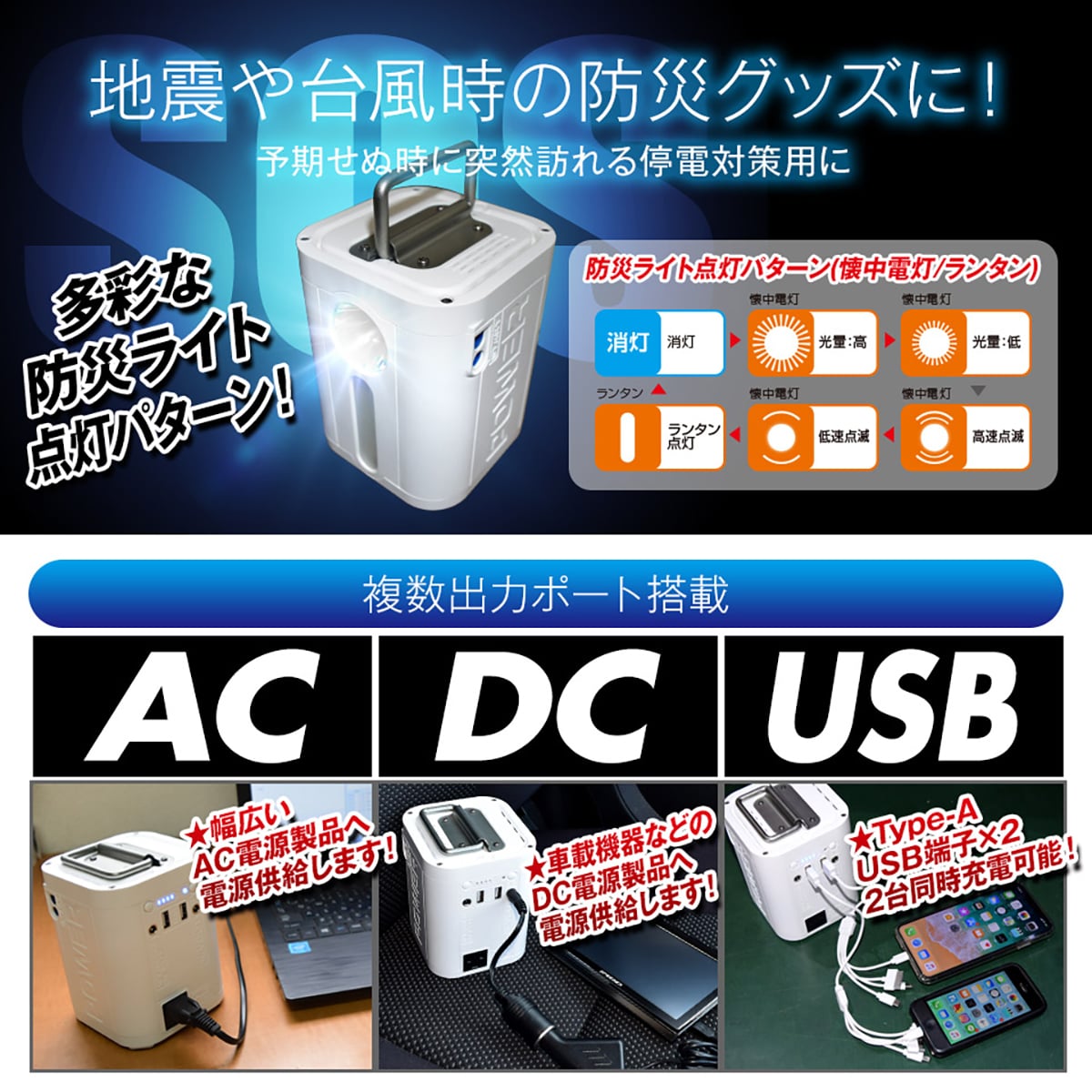 【新品未使用】ポータブルマルチ電源