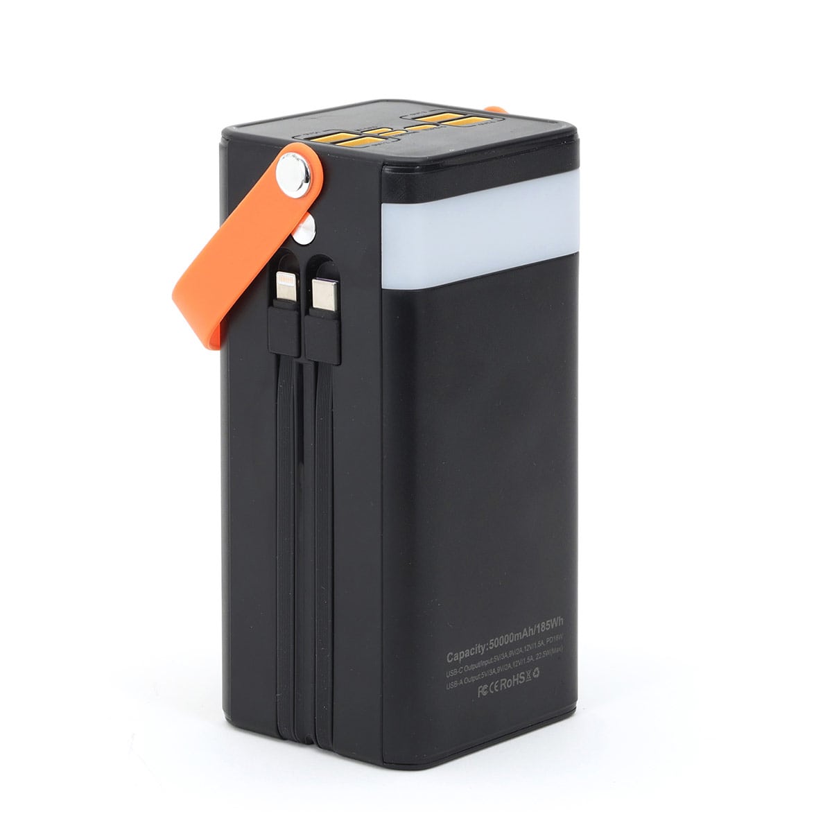 大容量コンパクトバッテリー＆ソーラーパネルセット 大容量コンパクトバッテリー&ソーラーパネルセット(ホワイト): 家電