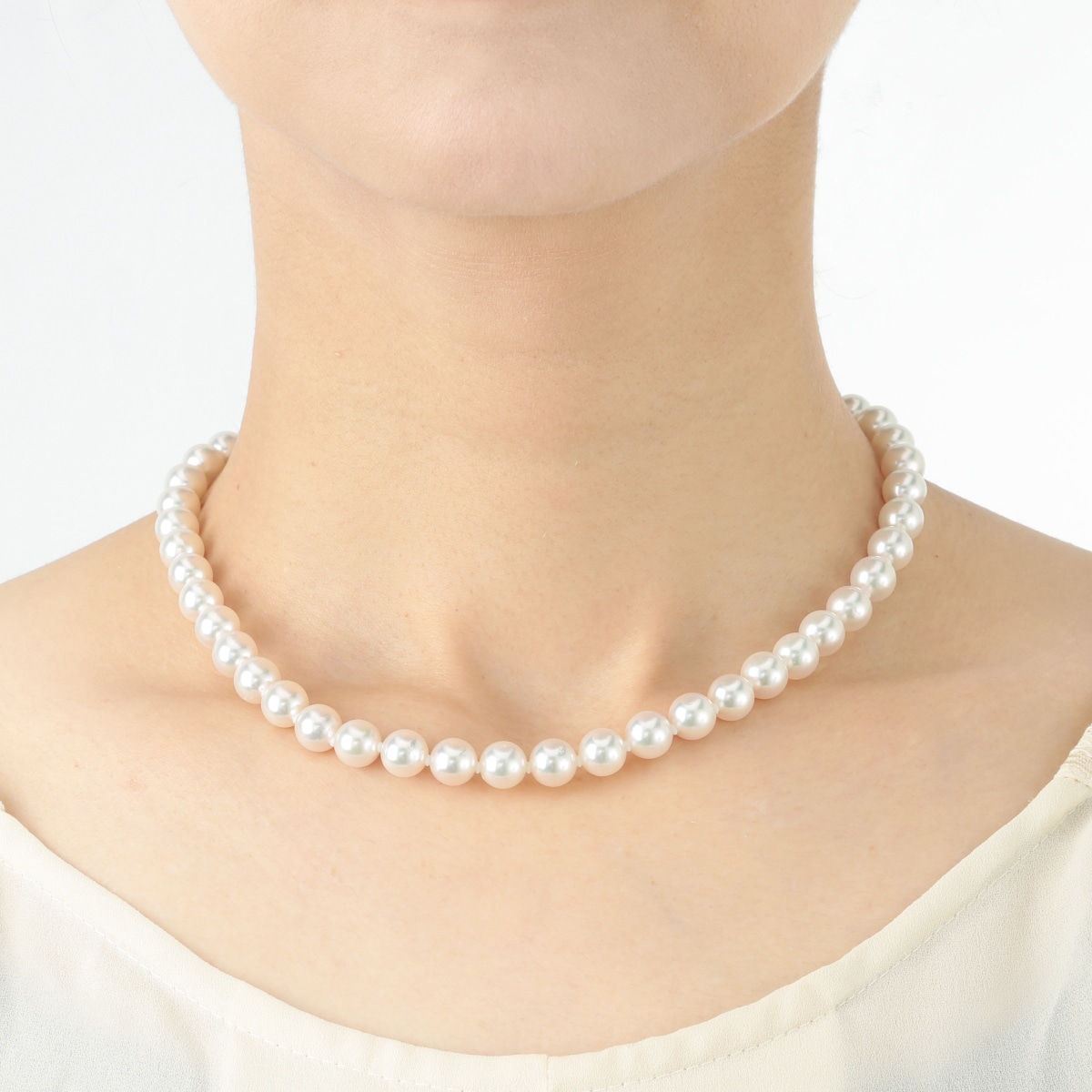 花珠真珠ネックレス イヤリング/ピアスセット(8-8.5mm珠) | ABC